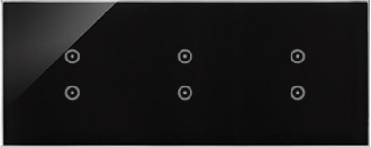 Изображение Kontakt-Simon Panel dotykowy 3 moduy 2 pola dotykowe pionowe, 2 pola dotykowe pionowe, 2 pola dotykowe pionowe, zastyga lawa DSTR3333/73