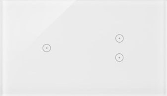 Picture of Kontakt-Simon Panel dotykowy Kontakt-Simon 54 Touch DSTR213/70 dwa moduy jedno pole dotykowe dwa pola dotykowe pionowe biaa pera