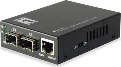 Picture of Level One LevelOne GVT-2011 tīlkla mediju pārveidotājs 1000 Mbit/s Pelēks