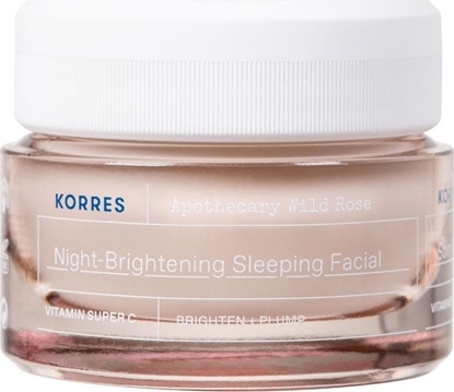 Picture of Korres Apothecary Wild Rose Night-Brightening Sleeping Facial rozwietlajcy krem do twarzy na noc 40ml