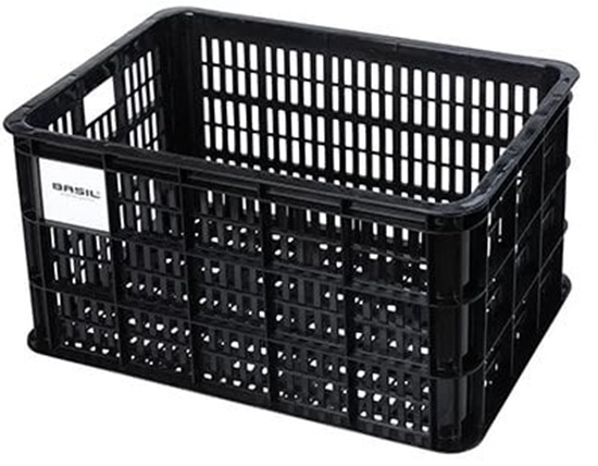 Picture of Kosz na kierownic/baganik BASIL BICYCLE CRATE L, 40L, recycled synthetic, black (NEW)