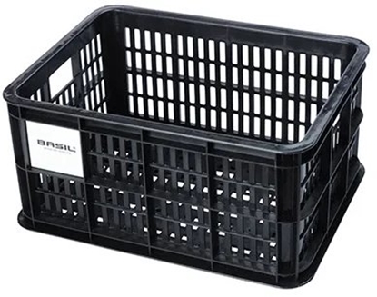 Attēls no Kosz na kierownic/baganik BASIL BICYCLE CRATE S, 17.5L, recycled synthetic, black (NEW)