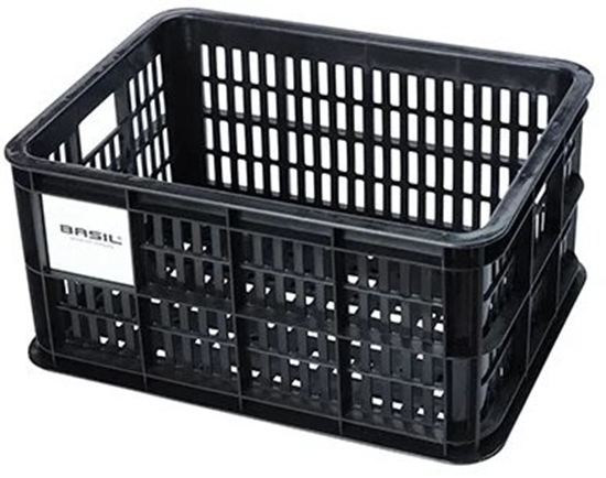 Picture of Kosz na kierownic/baganik BASIL BICYCLE CRATE S, 17.5L, recycled synthetic, black (NEW)