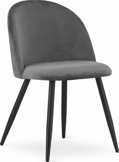 Picture of Krzeso BELLO - aksamit ciemnoszare / nogi czarne x 1