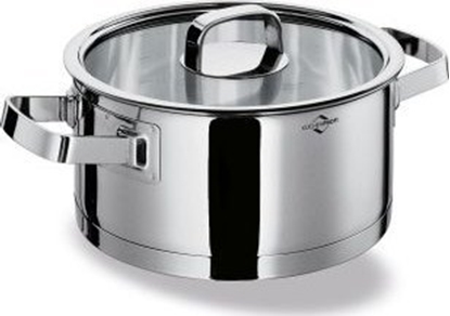 Picture of Kuchenprofi Garnek niski z pokryw, stal nierdzewna/szko, 2,5 l, red. 20 x 9,5 cm San Remo / Kuchenprofi