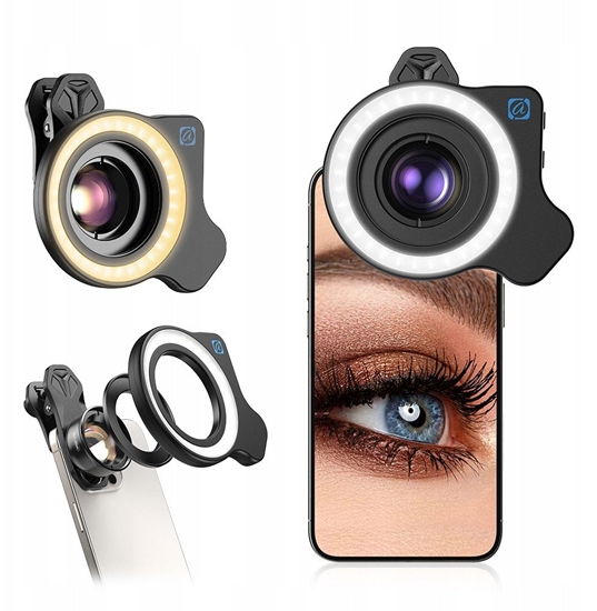Picture of Lampa Piercieniowa Ring Makro Led Apexel Do Telefonu Aparatu 37 / 52 Mm / Apl-fl26