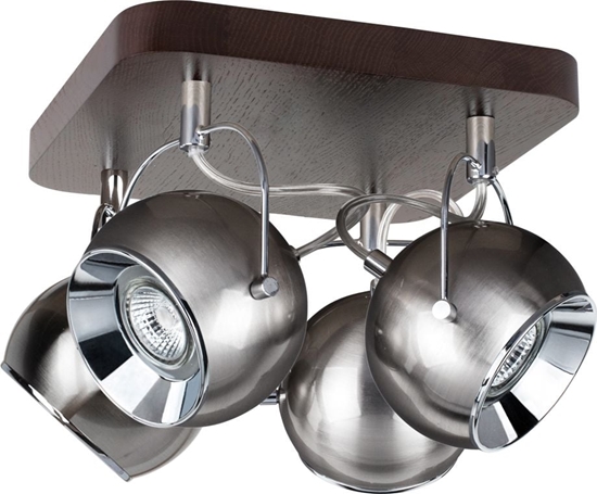 Picture of Lampa sufitowa Spotlight Spot natynkowy chrom Spotlight BALL WOOD z drewna bukowego 5131476