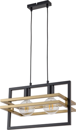 Изображение Lampa wiszca Sigma Wiszca lampa salonowa Merci prostokty czarne zote