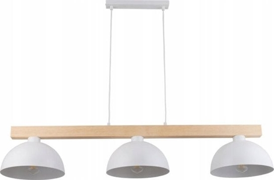 Изображение Lampa wiszca TKKRYWULT Tk Lighting Oslo 4712 lampa wiszca zwis 3x15W E27 biaa/drewniana