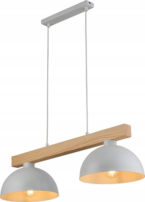 Изображение Lampa wiszca TKKRYWULT Tk Lighting Oslo 4713 lampa wiszca zwis 2x15W E27 biaa/drewniana