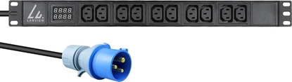 Picture of Lanview Lanview LVR-3MIEC-AMP-10C13 rozdzielacz zasilania PDU 10 x gniazdo sieciowe 1U Czarny
