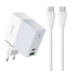 Изображение adowarka LDNIO adowarka sieciowa LDNIO A2620C USB, USB-C 65W + kabel USB-C - USB-C