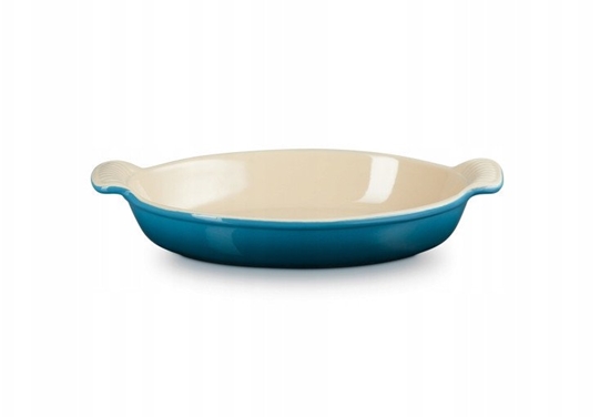 Picture of Le Creuset Oval Heritage Stoneware Baking Dish 28cm / 1 6L Blue 0630870319683