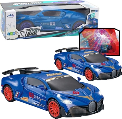 Attēls no LeanToys Auto Sportowe Czujnik Przeszkód Kula Led Obrót 360 wiata Dwik Niebieski