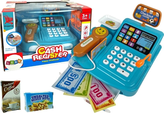 Picture of LeanToys Kasa Sklepowa Waga Opakowania Ciasteczek Skaner Na Baterie