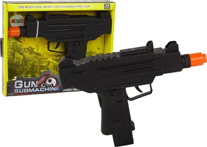 Picture of LeanToys Pistolet Czarny Dla Dzieci Wibracje Dwik
