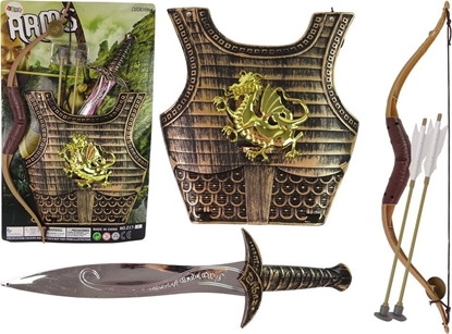 Изображение LeanToys Strój Kostium Samuraja Rycerza Zestaw uk Miecz LEAN Toys