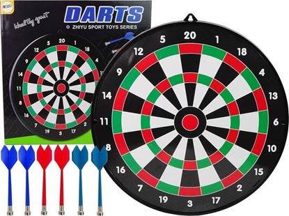 Изображение LeanToys Tarcza Dart z Rzutkami Magnetycznymi 6 Sztuk
