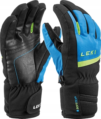 Attēls no Leki LEKI RKAWICE Max Junior black-blue-green 6.0