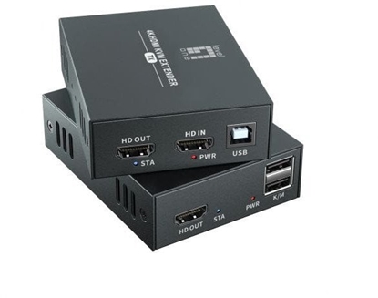 Picture of Level One LevelOne HDMI over Cat.5/6 Extender kit 4K, 100m  schwarz