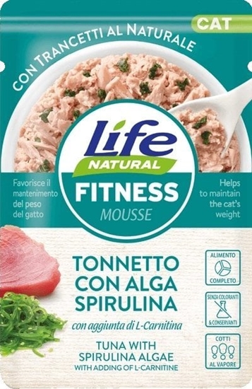 Picture of LIFE CAT sasz.70g FITNESS TUNA +          SPIRULINA ALGAE /30