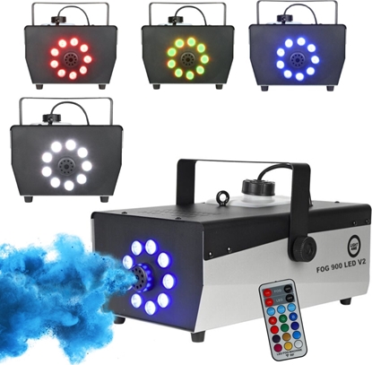 Attēls no LIGHT4ME FOG 900 LED V2 wytwornica dymu mgy pilot bezprzewodowy kontroler przewodowy 900W