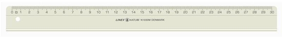 Picture of Linex N1030, Desk ruler, Cornstarch, White, 30 cm, 29 mm, 2.5 mm