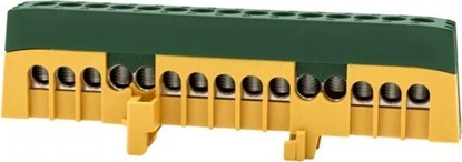 Picture of Listwa zasilajca F-Elektro Listwa ochronna ZPI 15-moduowa (15x16mm2) IP20 AL/CU - óto/zielona F2.0394