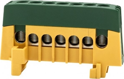 Picture of Listwa zasilajca F-Elektro Listwa ochronna ZPI 7-moduowa (7x16mm2) IP20 AL/CU - óto/zielona F2.0390