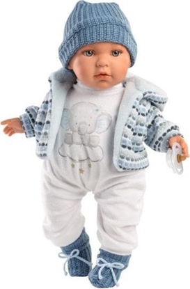 Attēls no Lelle puika Enzo 42 cm, raud, runā, ar mānekli, mīkstais ķermenis Spānija LL42405