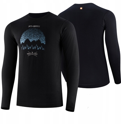 Attēls no LS1414M Koszulka mska z dugim rkawem OUTDOOR WOOL PRO czarny M - GÓRY 14