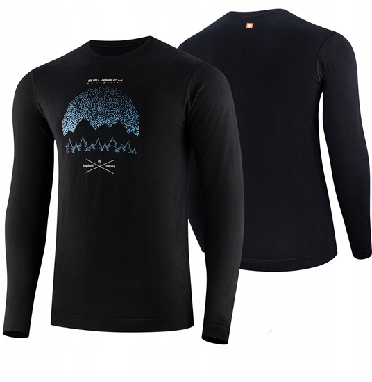 Изображение LS1414M Koszulka mska z dugim rkawem OUTDOOR WOOL PRO czarny S - GÓRY 14