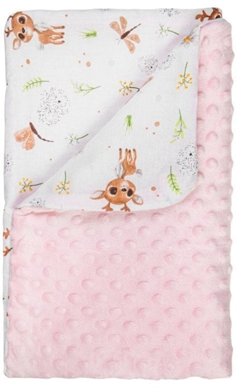 Изображение Lulando Lulando BABYDECKE 100 X 75 CM ROSA HIRSCHKALBER