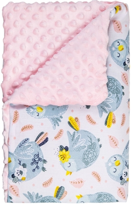 Изображение Lulando Lulando BABYDECKE 100 X 75 CM ROSA VOGELCHEN