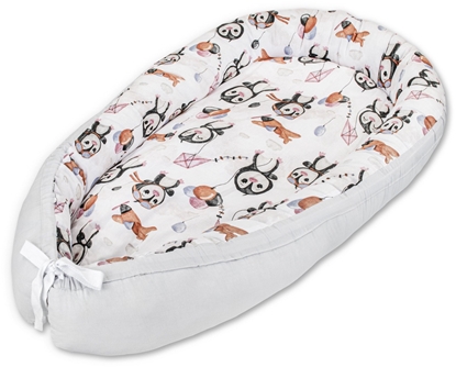 Изображение Lulando LULANDO BABYNEST 80 X 45 CM GRAU PINGUINE