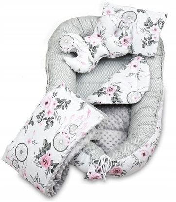 Изображение Lulando LULANDO BABYNEST 80 X 45 CM GRAU ZUGE