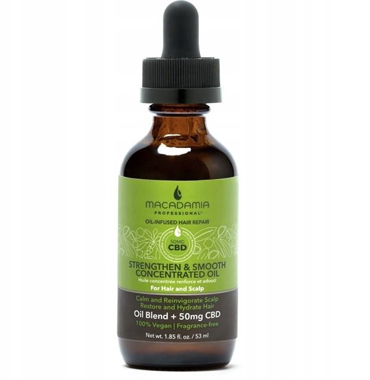 Picture of MACADAMIA PROFESSIONAL_Strenghten & Smooth Concentated Oil + CBD 50mg skoncentrowany olejek do wosów i skóry gowy 53ml
