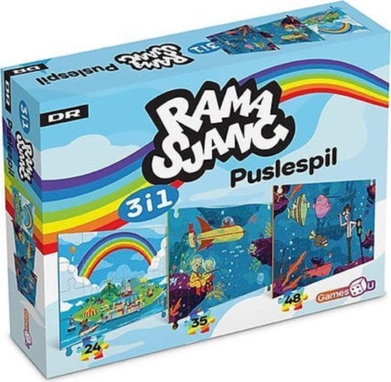 Picture of Magni Ramasjang puslespil 3-i-1 Rummet - (24,35,48 brikker)