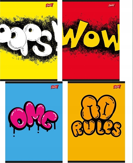 Picture of MAJEWSKI Zeszyt A5 60k linia laminowany STREET ART z lakierem miejscowym p10 mix cena za 1 szt