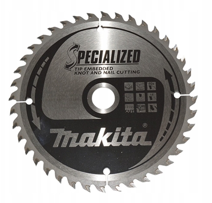 Изображение Makita MAKITA PIA TARCZOWA  165x20x40z SPECJALIZED DREWNO (Z GWODZIAMI I SKAMI)