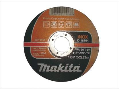 Attēls no Makita Tarcza do cicia stali nierdzewnej INOX 115x22,2x1,2mm D-18764