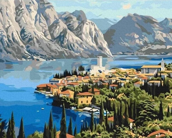 Picture of Malowanie po numerach - Miasto nad morzem 40x50cm