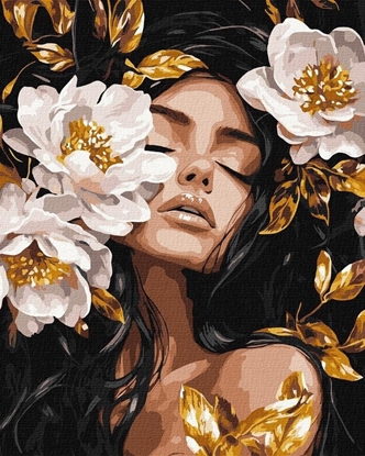 Picture of Malowanie po numerach IDEYKA, 40x50cm, metallic, kwietny wir, 1 szt., w pudeku