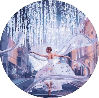 Picture of Malowanie po numerach okrge - Baletnica 40cm