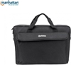 Picture of Manhattan London Laptop Bag 17.3", Top Loader, Black, LOW COST, Accessories Pocket, Shoulder Strap (removable), Notebook Case, Three Year Warranty
