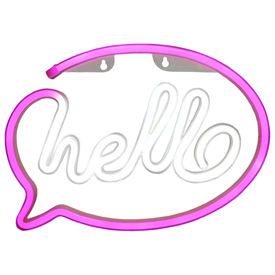 Picture of Manta SNL08PKT Style Neon Lights HELLO Pink/White