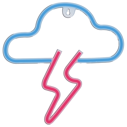 Attēls no Manta SNL71BL Style Neon Lights CLOUD WITH LIGHTNING Blue-Pink