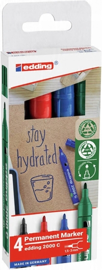 Picture of Marker permanentny e-2000c EDDING, 1,5-3 mm, 4 szt., mix kolorów
