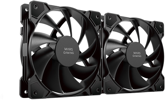 Изображение Mars Gaming MFPROX2 2x 120mm PC Case Fan