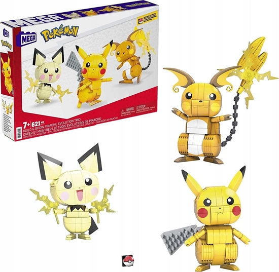 Изображение Mattel mega construx pokemon pikachu pichu raichu klocki